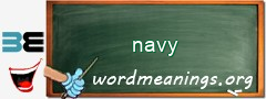 WordMeaning blackboard for navy